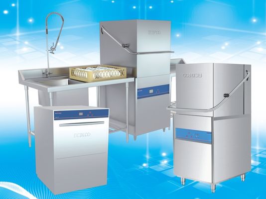 China Hood Low Temp Commercial Dishwasher / Electric Commercial Dish Machine supplier