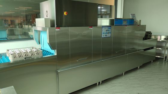 China Compact Structure Flight Type Dishwasher For Chain Restaurants And Dining Halls supplier